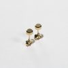 Yellow Gold Plain Disc Studs