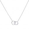 Interlocking Circles Necklace in Silver - Image 3