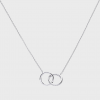 Interlocking Circles Necklace in Silver