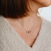 Interlocking Circles Necklace in Silver - Image 2