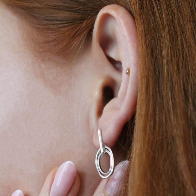 Christmas Gift Guide - Silver double hoops