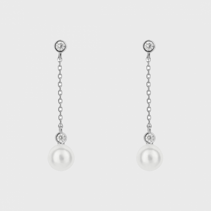 Christmas Gift Guide - Silver pearl drop earrings
